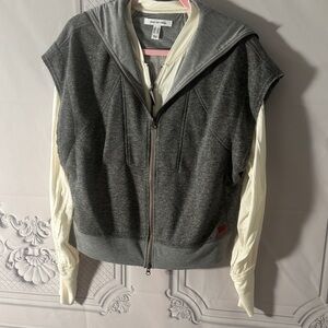 Peace Love World Women’s Grey/Ivory Hoodie Sz S